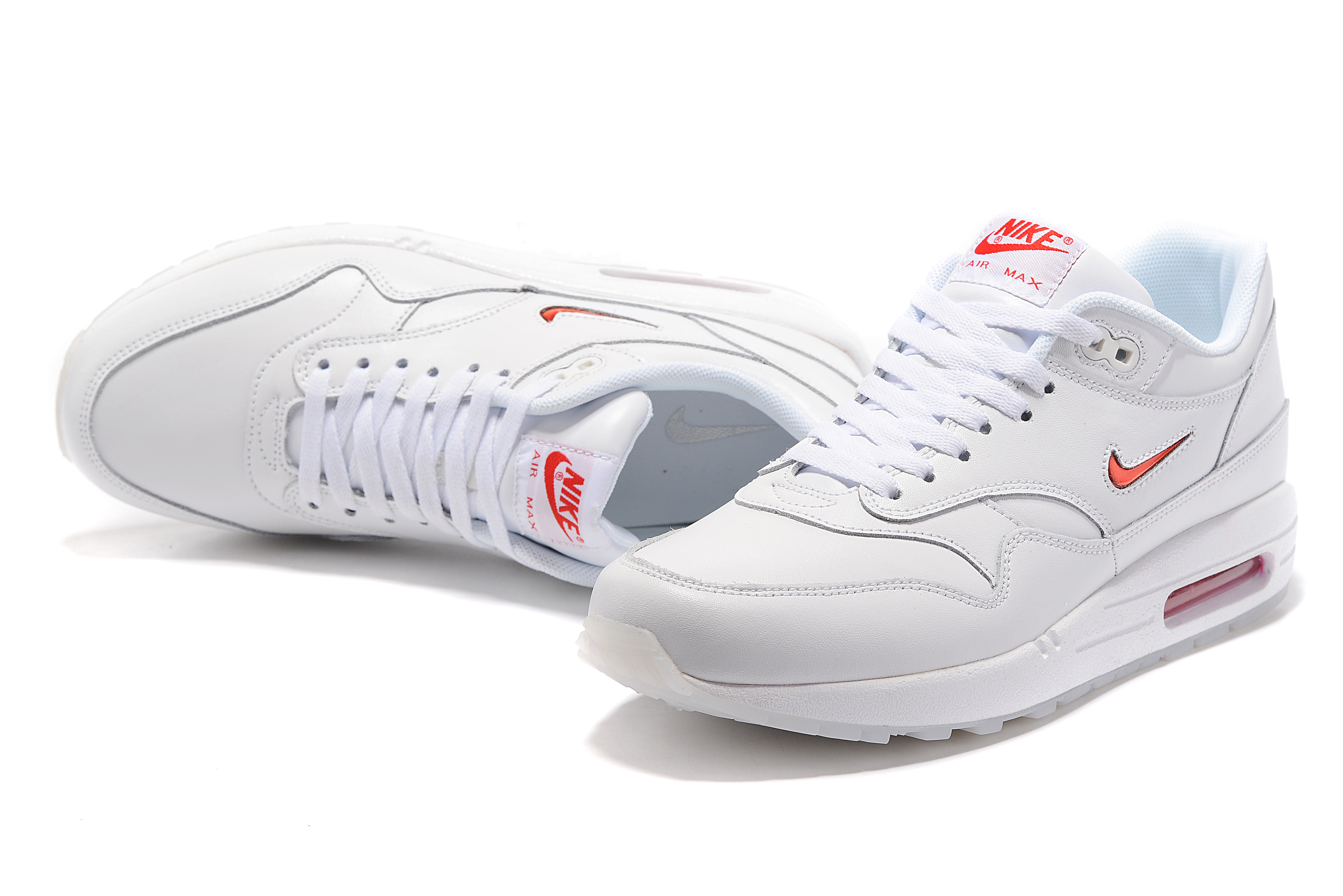 Nike Air Max 1 Air Max Day White Red Shoes For Women